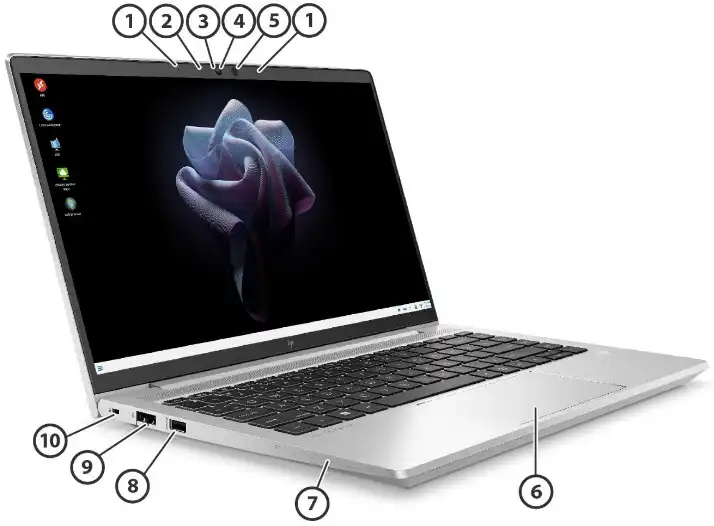 نمای سمت چپ لپ تاپ Elite MT 645 G7 14-inch Ryzen3-5425U 8GB 512GB