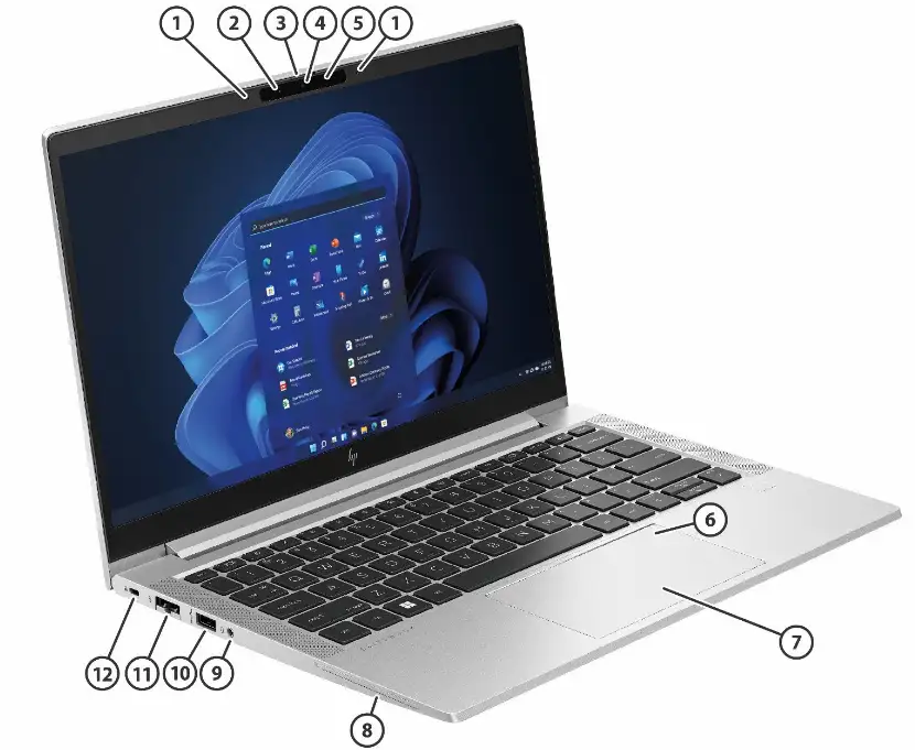 جزئیات سمت چپ لپ تاپ 13.3 اینچی اچ پی مدل Elitebook 630 G10 Core i5-1335U 16GB 512GB