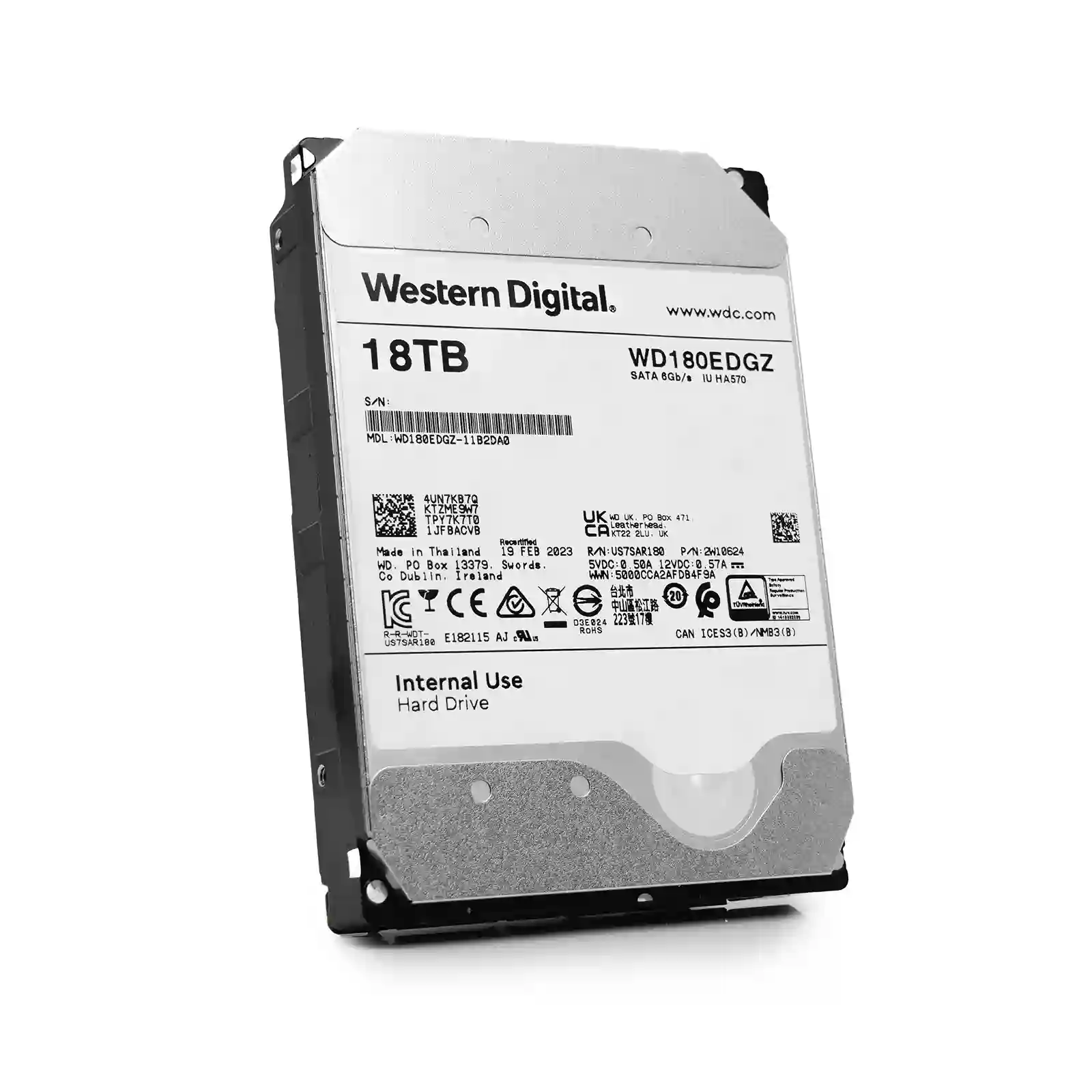 نمای اصلی هارد دیسک اینترنال وسترن دیجیتال مدل WD180EDGZ ظرفیت ۱۸ ترابایت