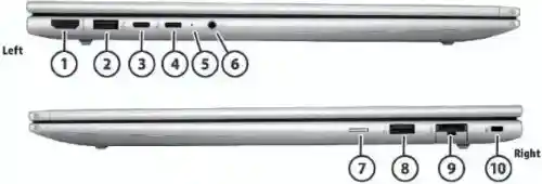 جزئیات سمت راست و چپ لپ تاپ 16 اینچی اچ پی مدل ProBook 460 G11 