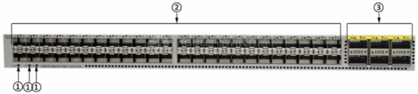 جزئیات جلوی سوئیچ 54 پورت نکسوس سیسکو مدل N9K-C9372PX