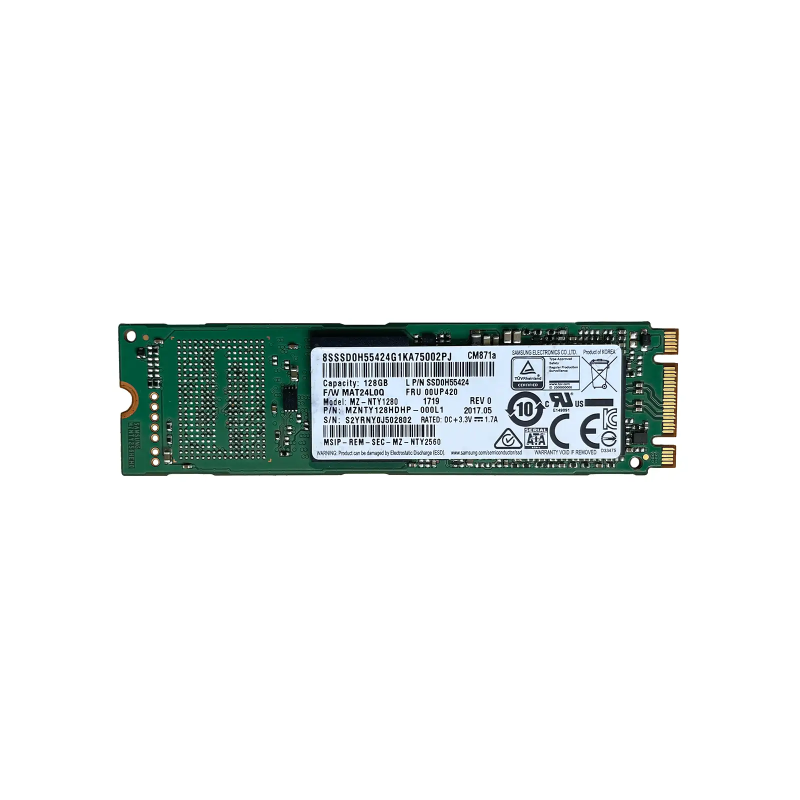 نمای اصلی حافظه SSD سامسونگ 128 گیگابایت مدل CM871a