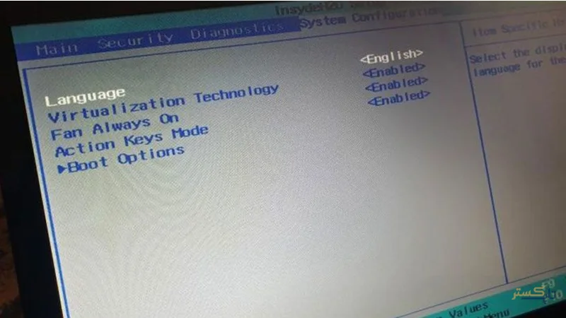 ورود به BIOS در سیستم HP&nbsp;