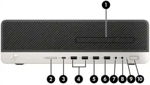 جزئیات جلو مینی کیس اچ پی مدل EliteDesk 800 G3 Mini PC