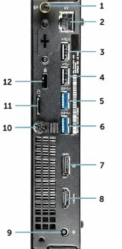 جزئیات پشت تاینی کیس دل مدل optiplex 3050