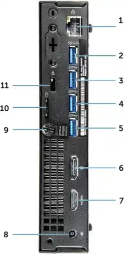 جزئیات پشت تاینی کیس دل مدل optiplex 7050
