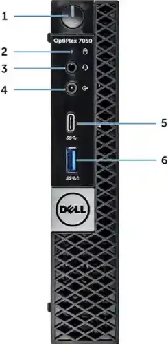 جزئیات پشت تاینی کیس دل مدل optiplex 7050